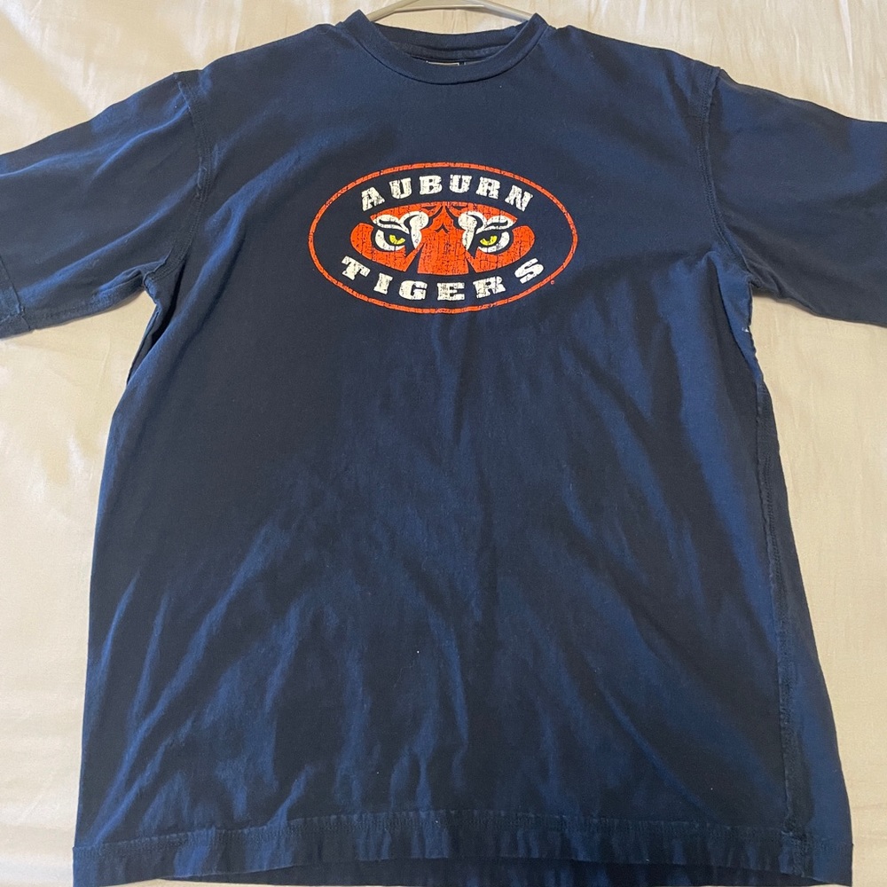Vintage Auburn Tigers Shirt Gear For Sports Large Blue T-Shirt AU